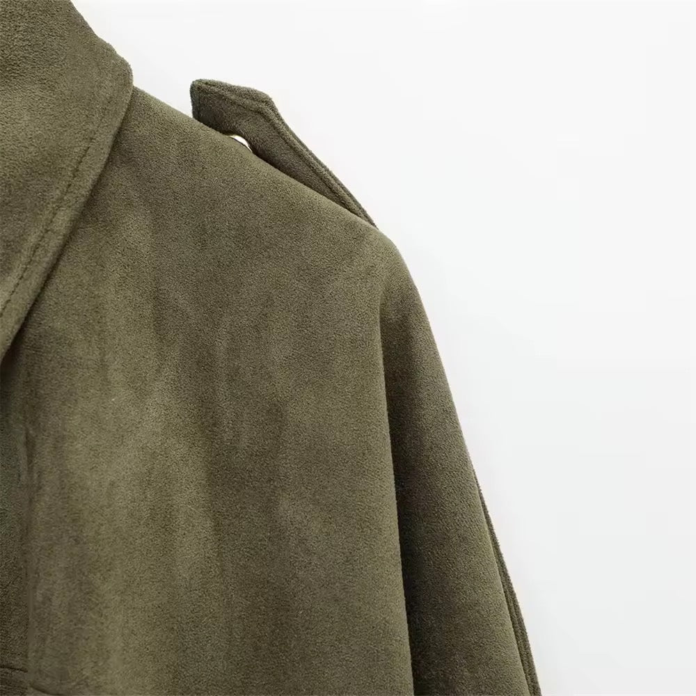 Heidi-Mode | Übergröße Wildleder Bomberjacke
