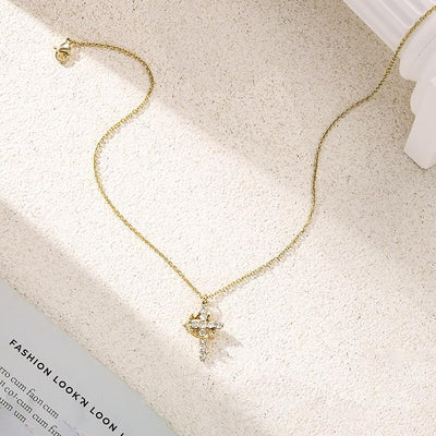 Cross & Crown Halskette