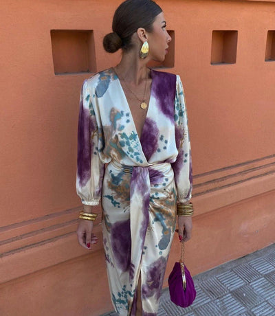 Veda® | Elegantes Kleid mit V-Ausschnitt