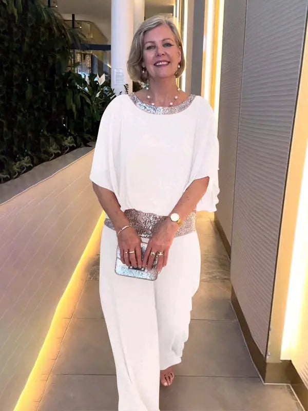 Eleganter Jumpsuit | Fließend & Figurschmeichelnd | Glamouröser Chic