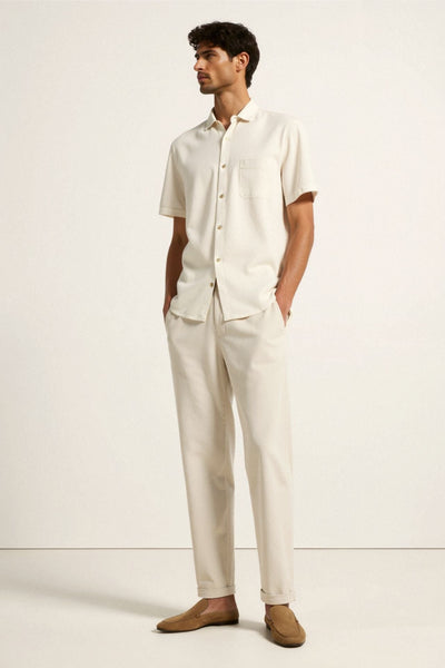 Regular Fit Leinen Loose Pants