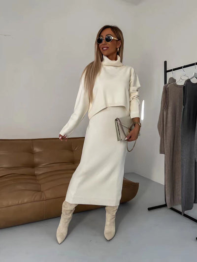 Claudia | Kleid mit passendem Rollkragenpullover