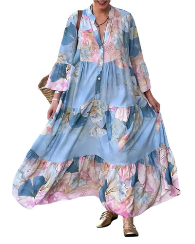 Maya – Damen Maxi Kleid mit Blumenmuster