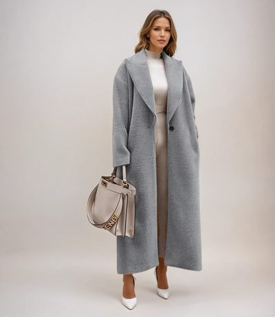 Langer Teddy-Mantel | Weiche Textur & Oversized-Schnitt | Zeitlose Eleganz