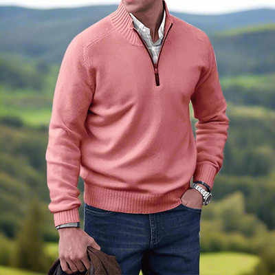 Hubert | Kaschmir Pullover mit Reißverschluss