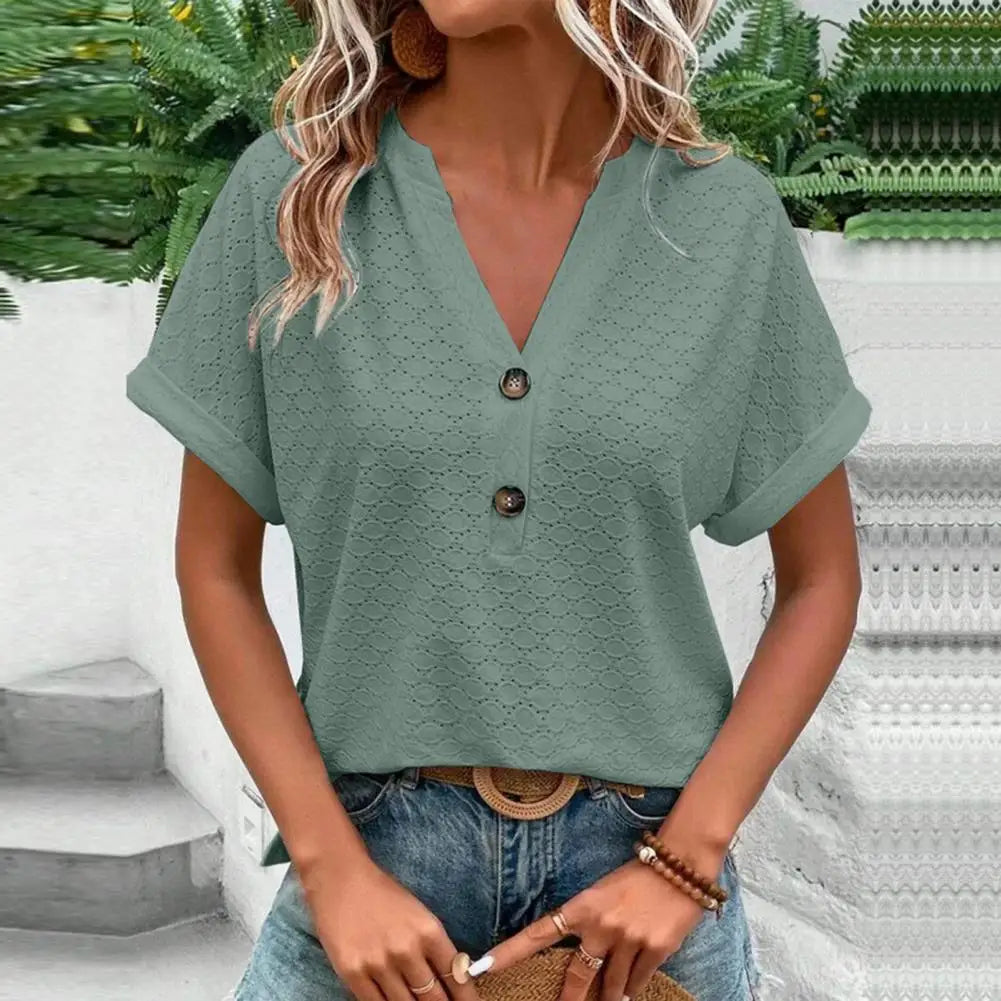 Sabrina® | Atmungsaktives Sommeroberteil mit V-Ausschnitt