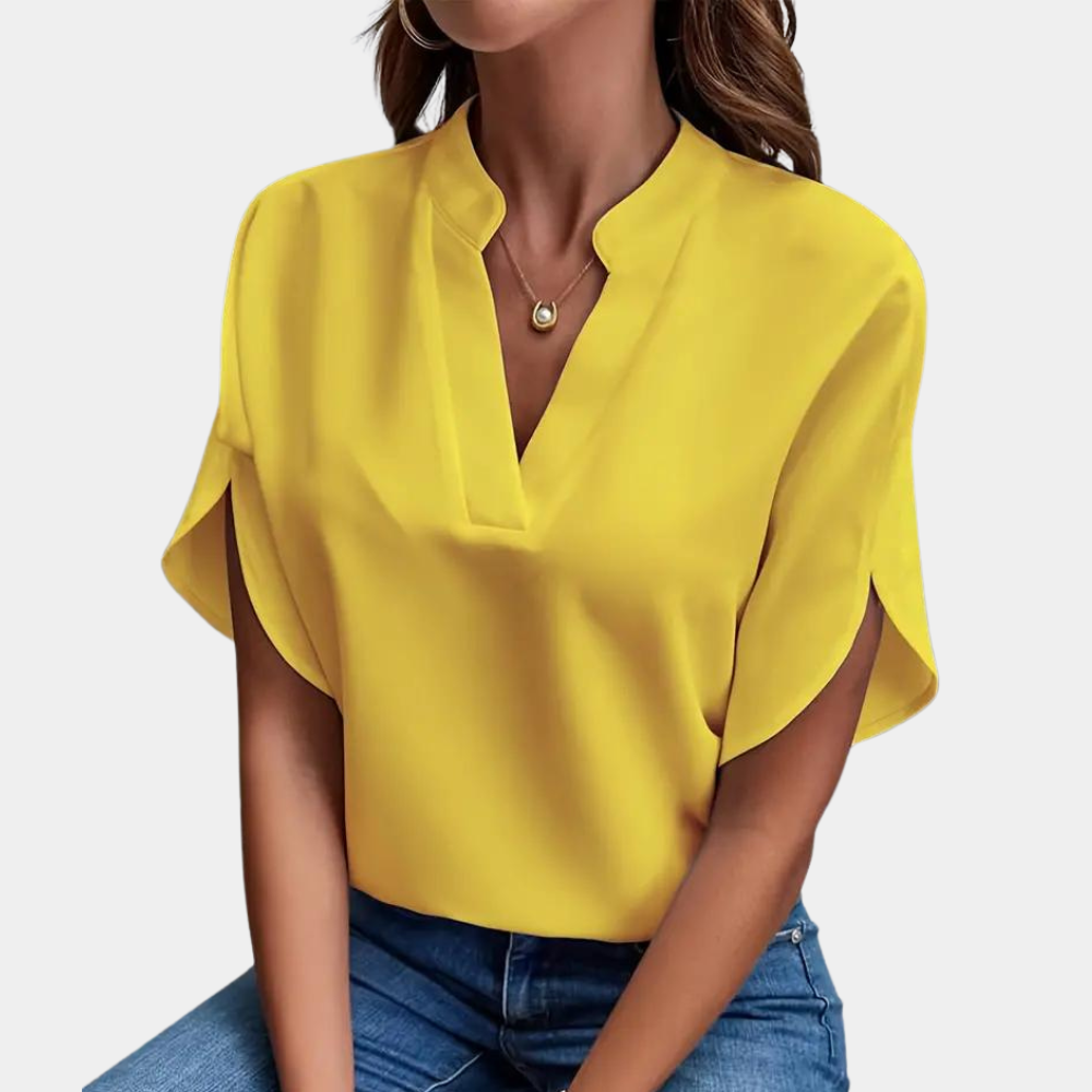 Simone | Elegante V-Ausschnitt Bluse