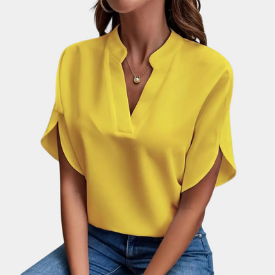 Simone | Elegante V-Ausschnitt Bluse