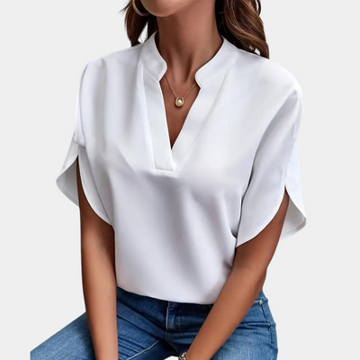 Simone | Elegante V-Ausschnitt Bluse