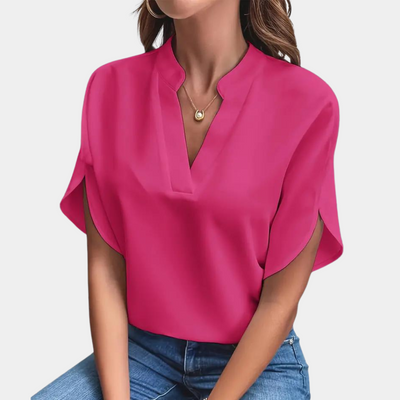 Simone | Elegante V-Ausschnitt Bluse