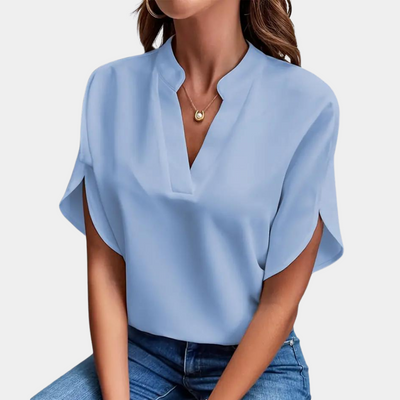 Simone | Elegante V-Ausschnitt Bluse