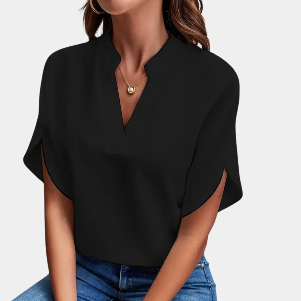 Simone | Elegante V-Ausschnitt Bluse