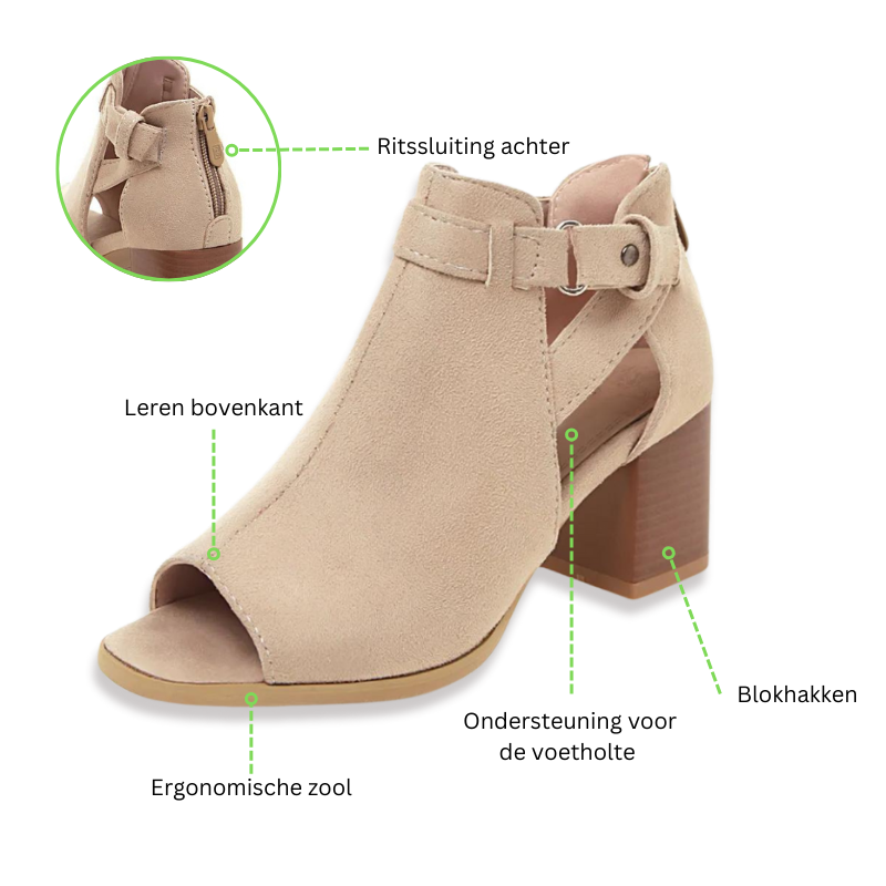Deliah | Stilvolle und komfortable orthopädische Sandalen mit dickem Absatz