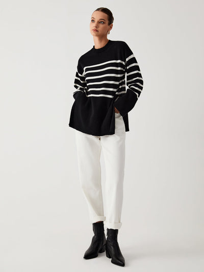 Stylischer gestreifter Pullover für Damen