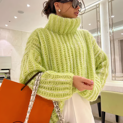 Übergroßer Strickpullover für Damen