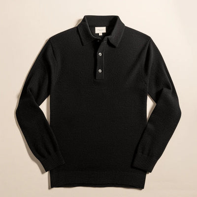 Langarm Polo Strickpullover