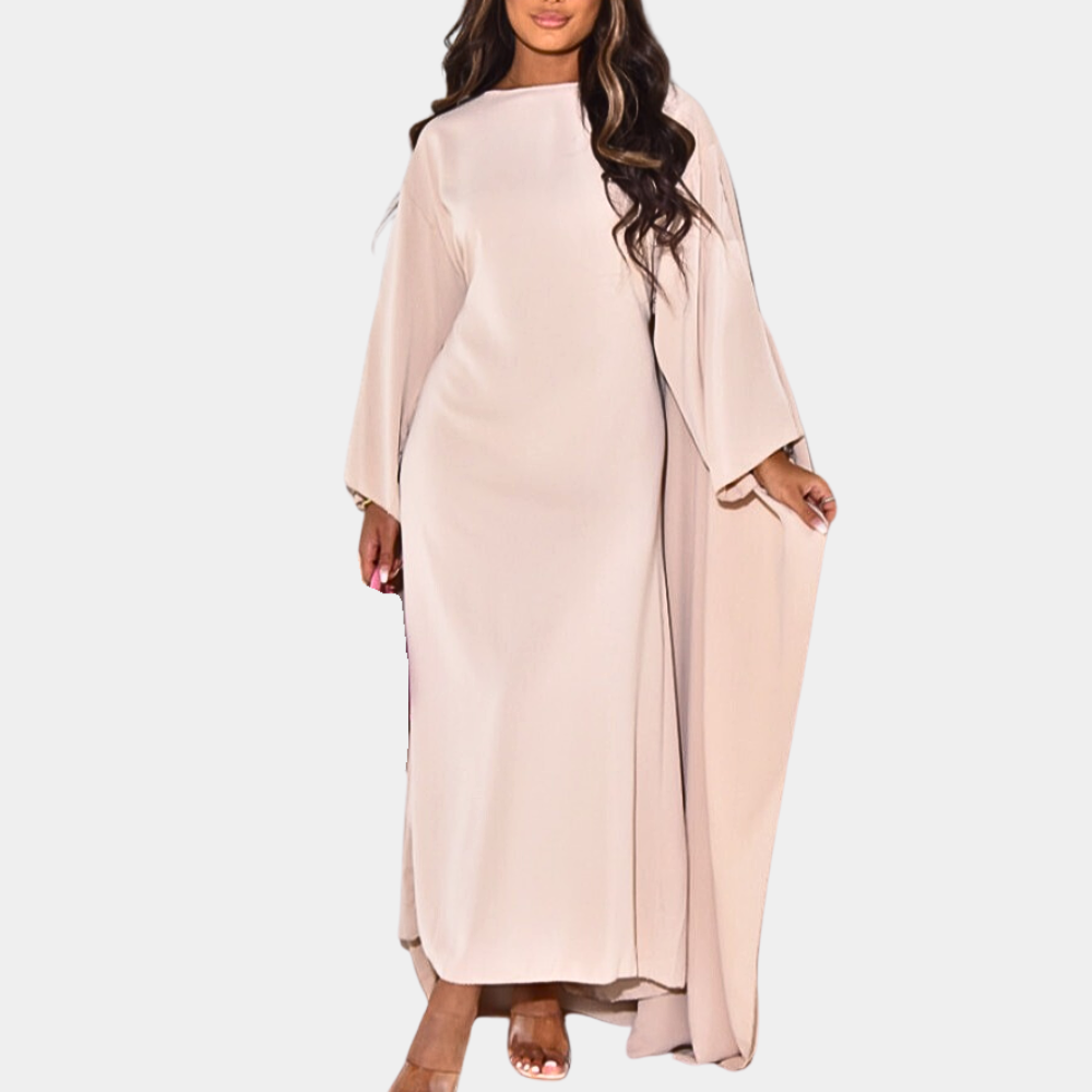 Elegantes Maxi-Kleid | Weite Ärmel | Fließender Schnitt