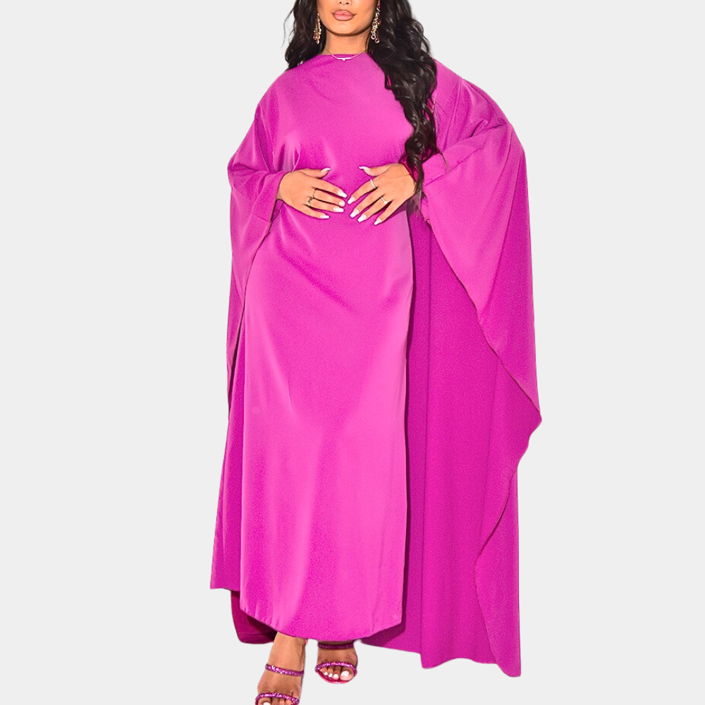 Elegantes Maxi-Kleid | Weite Ärmel | Fließender Schnitt