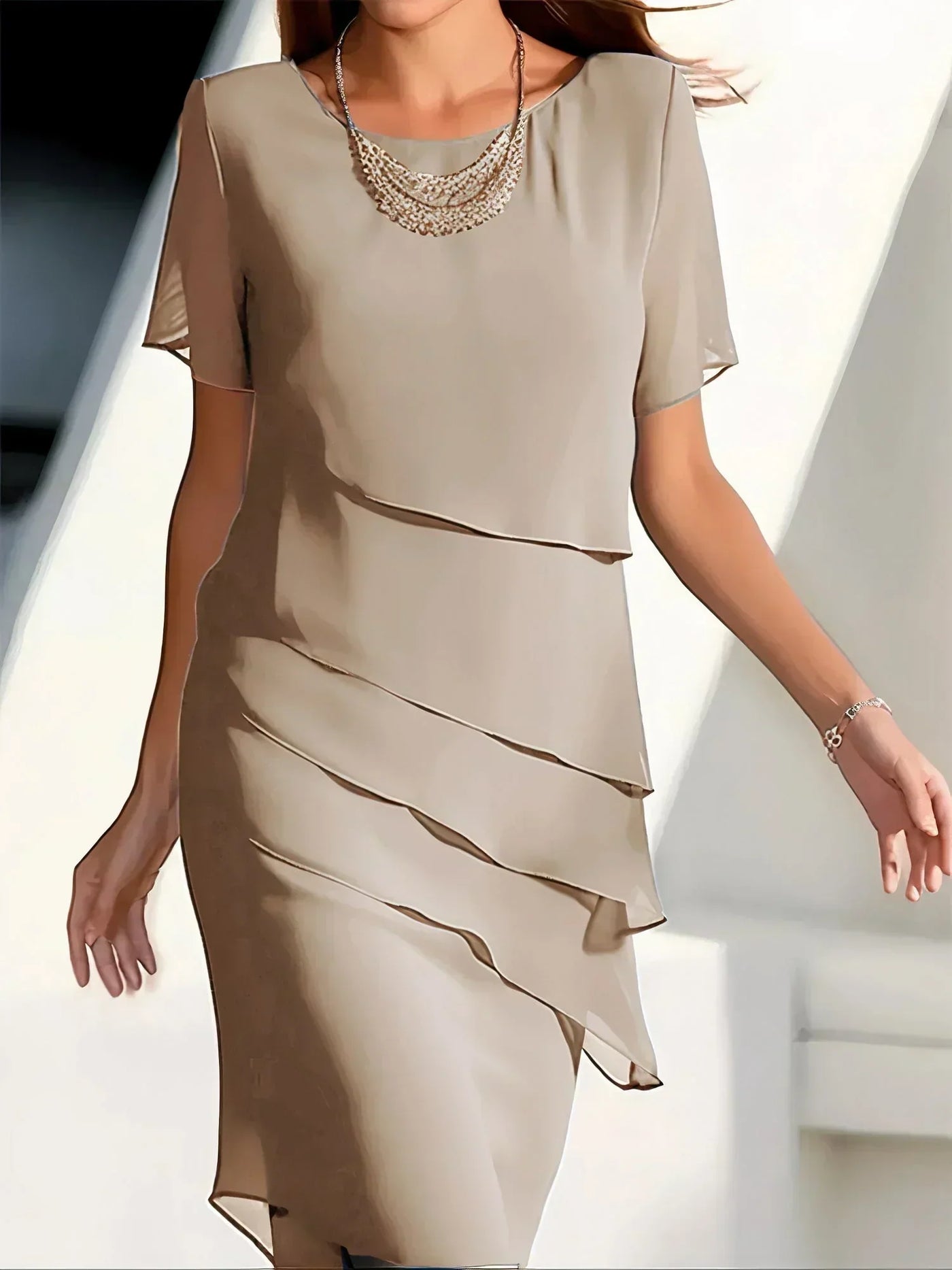 Piper® | Elegantes Chiffonkleid mit Rüschen