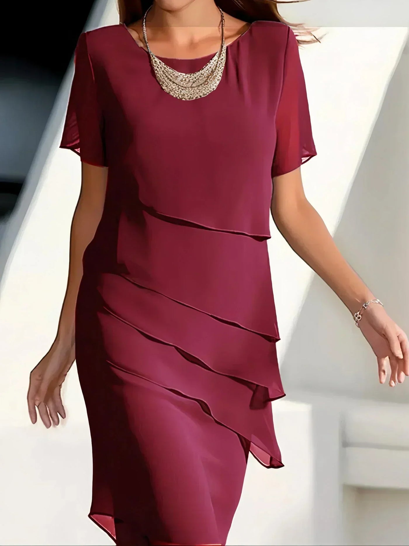 Piper® | Elegantes Chiffonkleid mit Rüschen