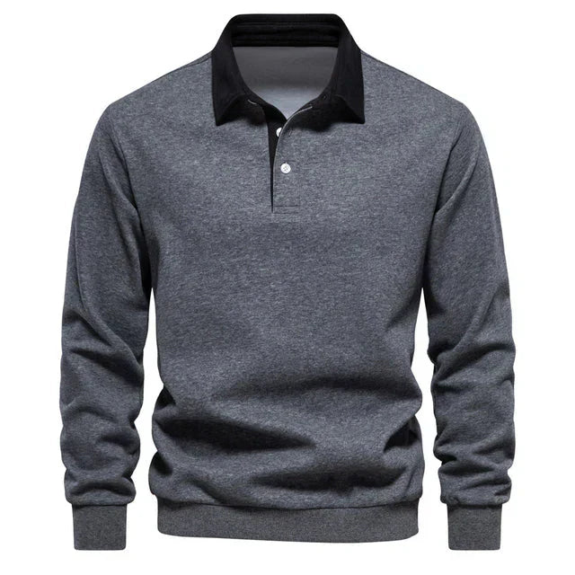 Langärmshirt Mit Polokragen