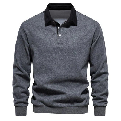 Langärmshirt Mit Polokragen