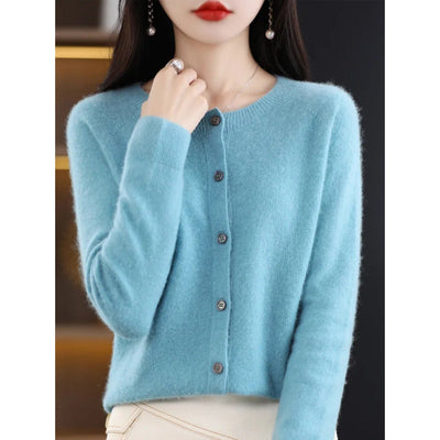 Ilona | Klassische Rundhals-Strickjacke für Damen