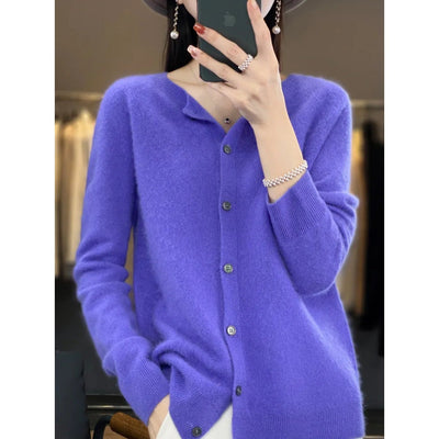 Ilona | Klassische Rundhals-Strickjacke für Damen