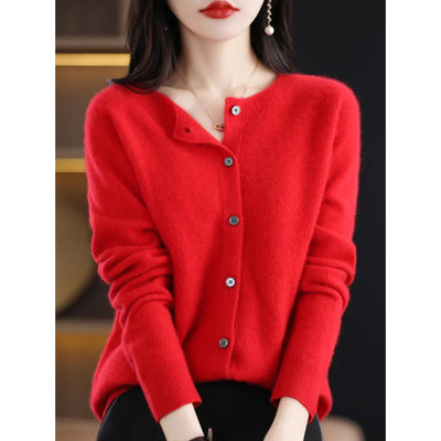 Ilona | Klassische Rundhals-Strickjacke für Damen