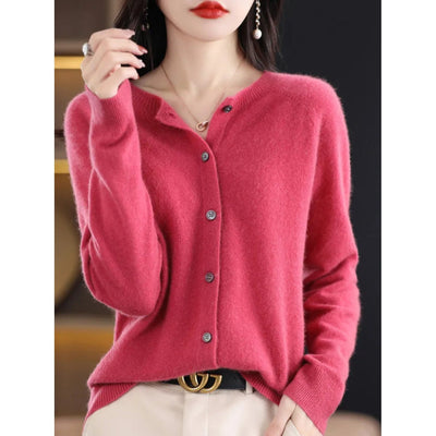 Ilona | Klassische Rundhals-Strickjacke für Damen