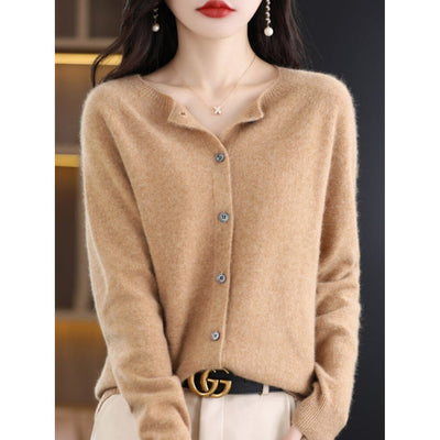 Ilona | Klassische Rundhals-Strickjacke für Damen