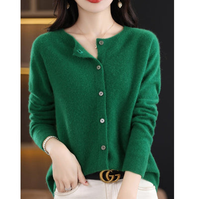Ilona | Klassische Rundhals-Strickjacke für Damen