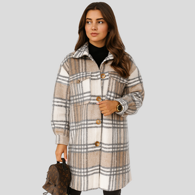 Megan | Karierte Wolljacke