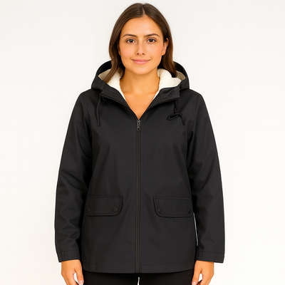 Greta | Damen Übergangsjacke mit Reißverschluss, Kapuze und Taschen