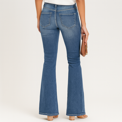 Ellen – Damenjeans mit hohem Bund und Schlag – Klassische Passform aus Denim
