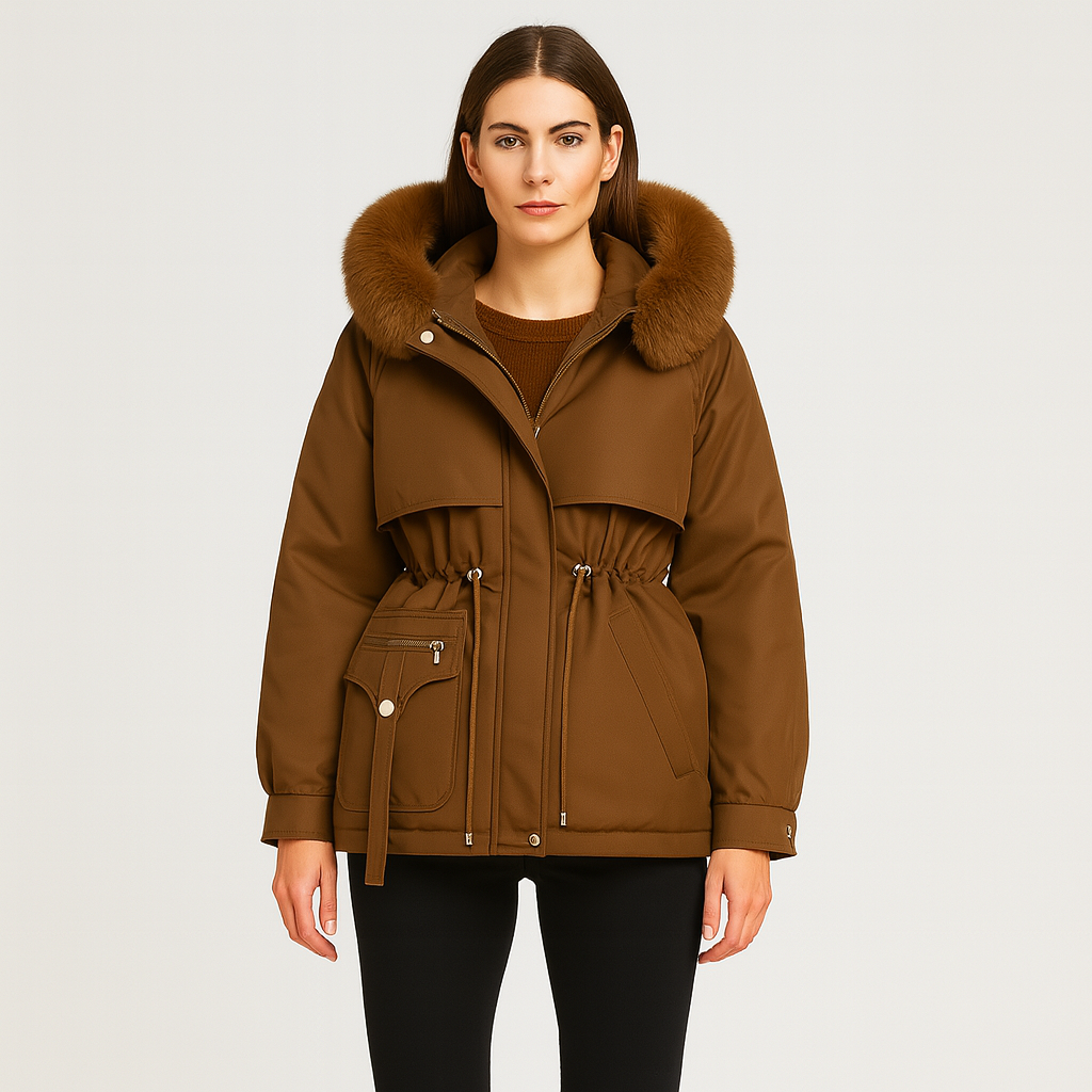 Éliane | Eleganter Winterparka aus Kunstfell