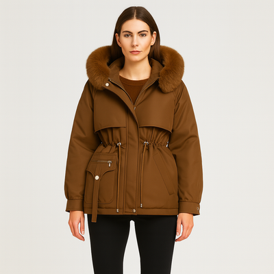Éliane | Eleganter Winterparka aus Kunstfell