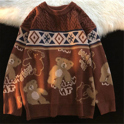 Pullover mit Bärenmuster für Damen