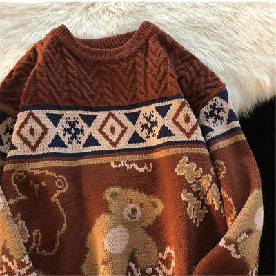 Pullover mit Bärenmuster für Damen