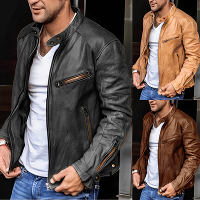 River Biker Lederjacke für Männer