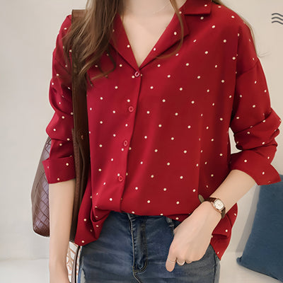 Gesine | Verspielte Bluse mit Polka-Dots