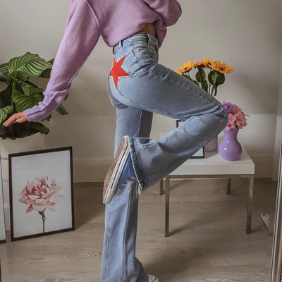 Emily | Loose Fit Jeans mit Sternen