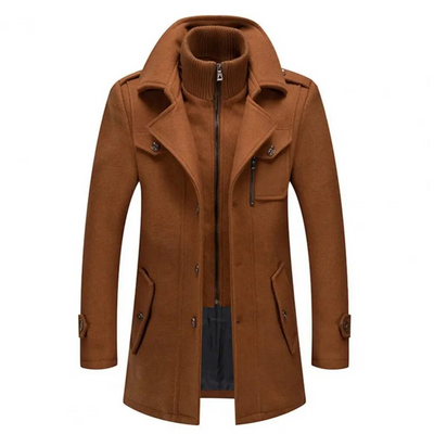 Herren Wintermantel | Langer Slim Fit Mantel