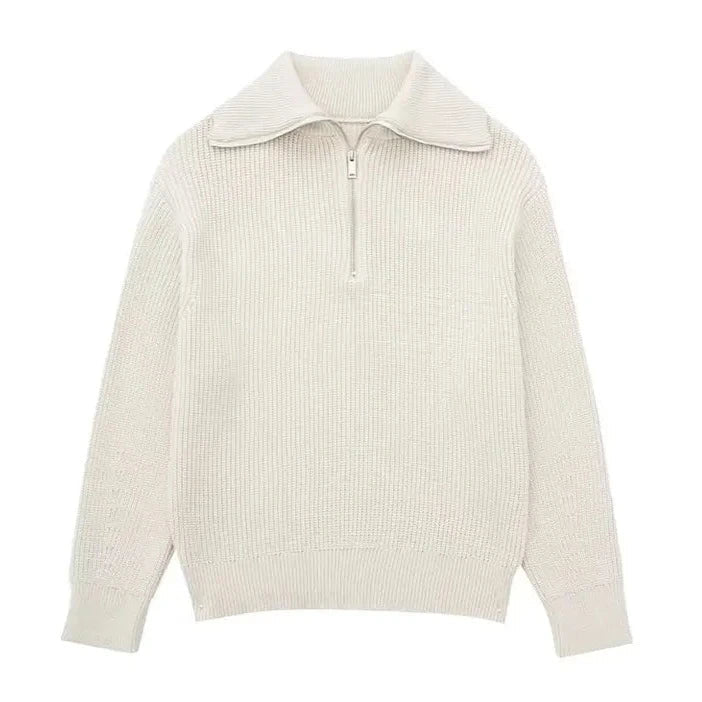 Streifend Zip up Pullover