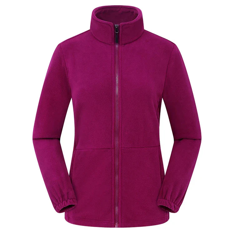 Fleecejacke Damen Mit Reißverschluss | Weich Gefüttert Mit Stehkragen