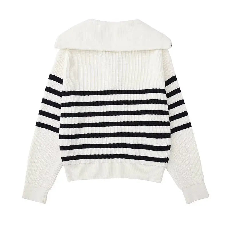 Streifend Zip up Pullover