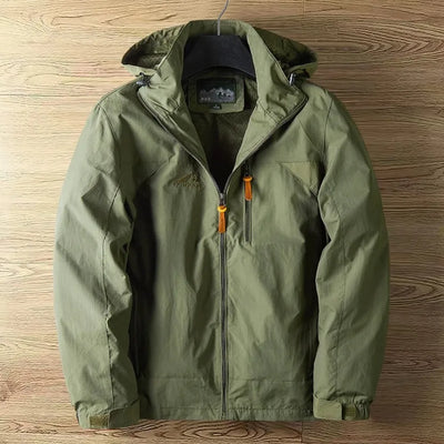 Regenjacke Herren Wasserdicht Mit Kapuze | Leichte Outdoorjacke Mit Reißverschluss