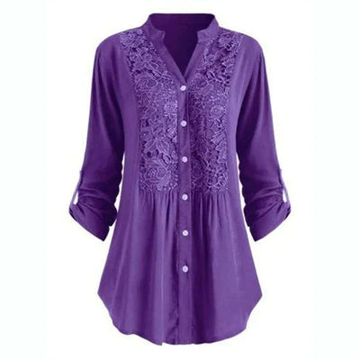 Renate | Lange Bluse mit Puffärmeln