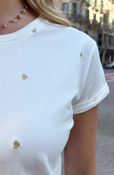 Tessie® | Mit Herzen besticktes Baumwolltop