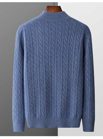 100% Cashmere Woven Half Zip